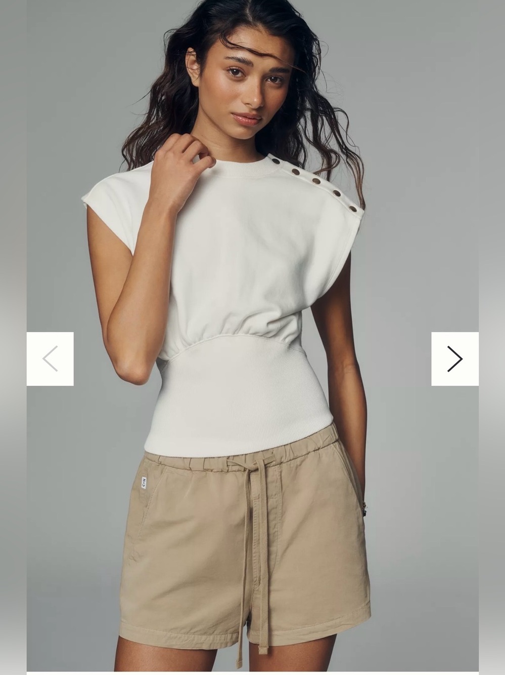 Anthropologie Nation Los Angeles Nadia Waisted Sweatshirt
